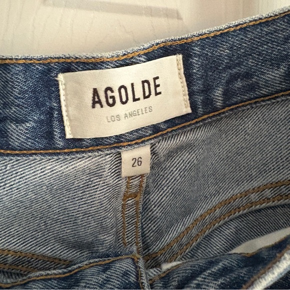 Agolde Riley High Rise Straight Crop Jeans - Picture 3 of 7